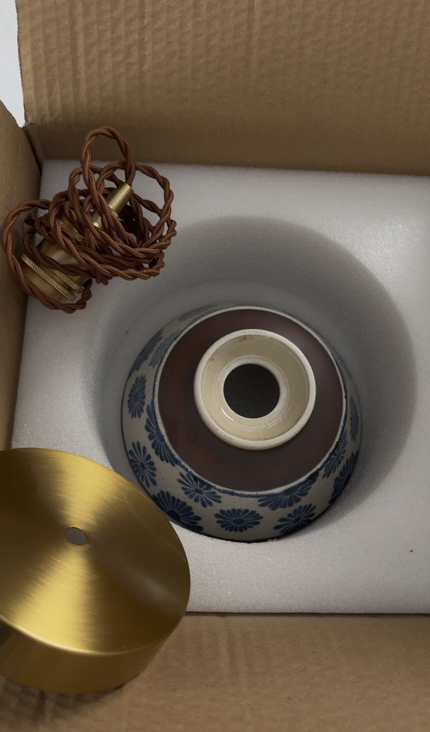 Unboxing the Ronja hand-painted ceramic pendant light